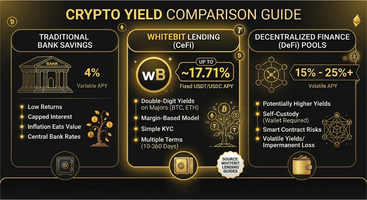 Traditional Yield vs CeFi DeFi